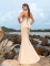 E465 Cream Mermaid Dress